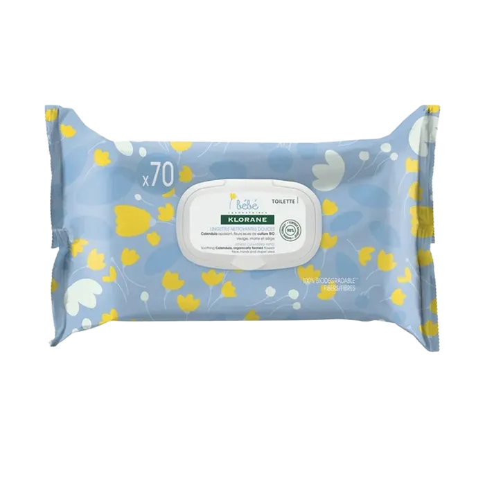 KLORANE BEBE Jemné čistící ubrousky 70 ks